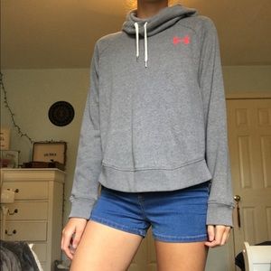 grey Under Armour fleece hoodie